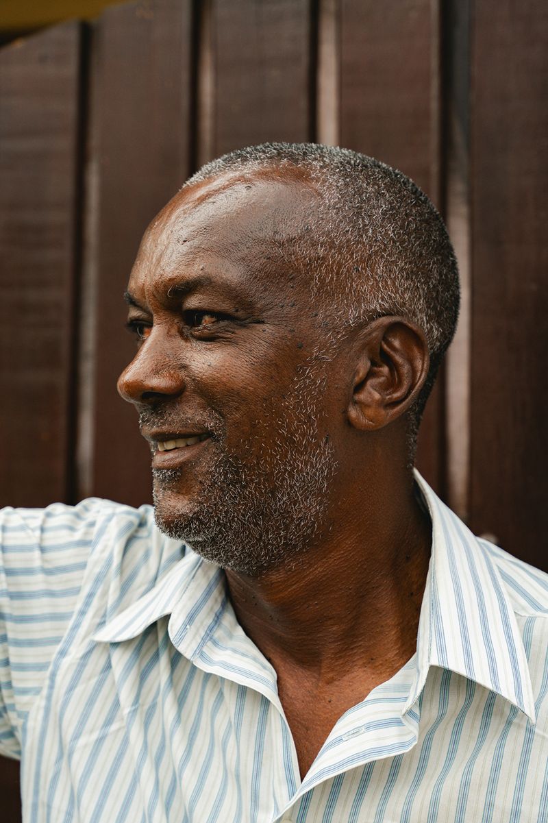 Older man smiling