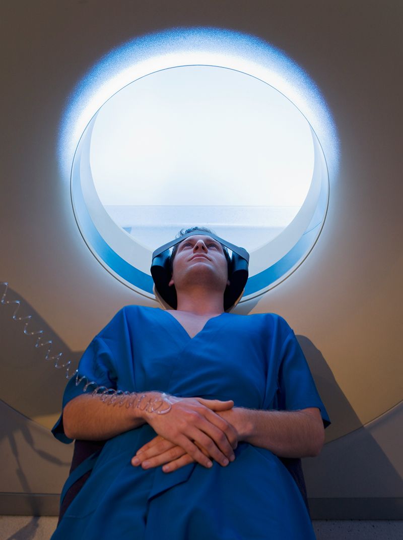 Patient in MRI scanner